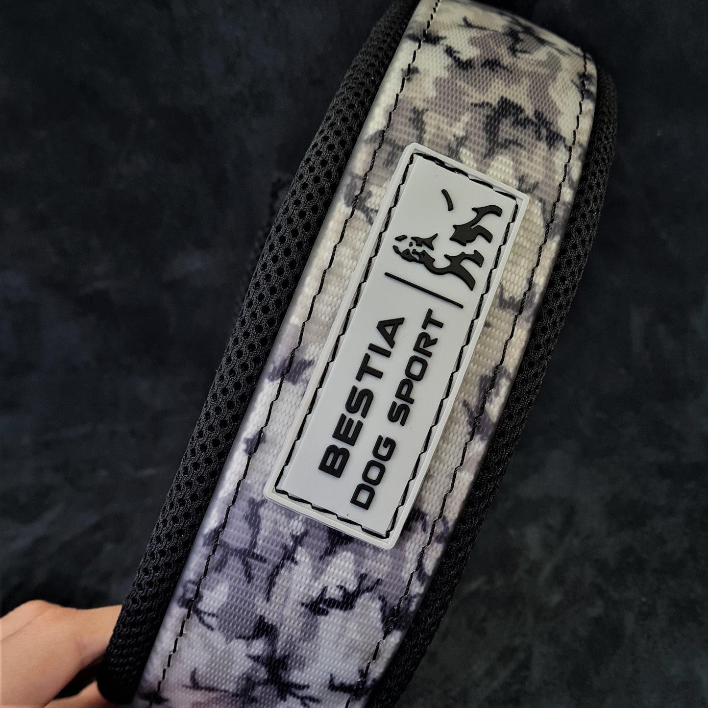BESTIA DOG SPORT COLLAR GREY CAMO - NobleCanine